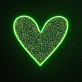 Herz mit abstraktem Muster LED-Neonschild mit UV-Druck