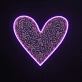 Herz mit abstraktem Muster LED-Neonschild mit UV-Druck