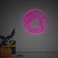 Katze mit Messer und What? LED-Neonschild
