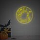 Katze mit Messer und What? LED-Neonschild