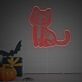 Skelettkatze LED-Neonschild Halloween Wohnzimmer