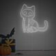 Skelettkatze LED-Neonschild Halloween Wohnzimmer