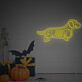 Dackel Skelett LED-Neonschild für Halloween Party