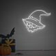 Totenkopf mit Hexenhut LED-Neonschild für Halloween Party