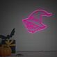 Totenkopf mit Hexenhut LED-Neonschild für Halloween Party