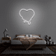 tropfendes Herz LED-Neonschild Schlafzimmer Wohnzimmer