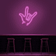 Handsymbol für Ich liebe dich LED-Neonschild Bar Wohnzimmer
