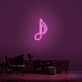 Musiknote LED-Neonschild Wohnzimmer Musikstudio