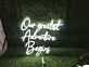 Our greatest Adventure Begins LED-Neonschild für Hochzeit Event
