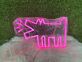 Brighten Up Your Home, Office, or Bar with the Captivating Barking Wolf Purple LED Neon Sign.