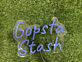 Brighten Up Your Space: Gopsta Stash Blue LED Neon Sign for Bars, Parties, and Home Decor Ambiance.
