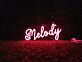 Melody LED-Neonschild Wohnzimmer Musikstudio