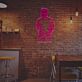 Minimalistisches Männermotiv LED Neonschild mit Heiligenschein modernes Wandlicht für Bar und Lounge