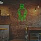 Minimalistisches Männermotiv LED Neonschild mit Heiligenschein modernes Wandlicht für Bar und Lounge