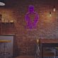 Minimalistisches Männermotiv LED Neonschild mit Heiligenschein modernes Wandlicht für Bar und Lounge