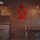 Minimalistisches Männermotiv LED Neonschild mit Heiligenschein modernes Wandlicht für Bar und Lounge