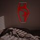 Minimalistisches LED Neonschild mit weiblicher Silhouette modernes Wandlicht für Schlafzimmer und Studio