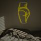 Minimalistisches LED Neonschild mit weiblicher Silhouette modernes Wandlicht für Schlafzimmer und Studio