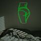 Minimalistisches LED Neonschild mit weiblicher Silhouette modernes Wandlicht für Schlafzimmer und Studio