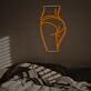 Minimalistisches LED Neonschild mit weiblicher Silhouette modernes Wandlicht für Schlafzimmer und Studio