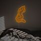 Minimalistisches LED Neonschild mit kniender Figur elegantes Wandlicht für Schlafzimmer oder Studio