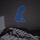 Minimalistisches LED Neonschild mit kniender Figur elegantes Wandlicht für Schlafzimmer oder Studio