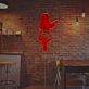 Hula Tänzerin LED Neonschild mit Ukulele tropische Wanddekoration für Bar und Café