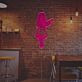 Hula Tänzerin LED Neonschild mit Ukulele tropische Wanddekoration für Bar und Café
