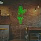 Hula Tänzerin LED Neonschild mit Ukulele tropische Wanddekoration für Bar und Café