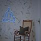Meditierende Person Silhouette LED-Neonschild Wohnzimmer Yoga Studio