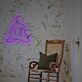 Meditierende Person Silhouette LED-Neonschild Wohnzimmer Yoga Studio