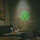 Musiknote im Kreis LED-Neonschild für Café Bar