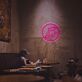 Musiknote im Kreis LED-Neonschild für Café Bar