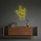 Elevate Your Bar, Man Cave, or Music Room Ambiance with the Rock And Roll Gesture LED Neon Sign.
