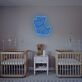 sitzender Hund LED-Neonschild Kinderzimmer
