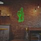 Weinflasche und Weinglas LED-Neonschild für Bar und Restaurant