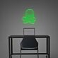 Abstraktes LED Neonschild mit Totenkopf Motiv als moderne Wandbeleuchtung für Büro Gaming Zimmer oder kreative Raumgestaltung