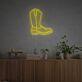 Abstraktes LED Neonschild mit Stiefel Motiv als stilvolle Wandbeleuchtung für Wohnzimmer Bar Café oder moderne Raumdekoration