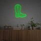 Abstraktes LED Neonschild mit Stiefel Motiv als stilvolle Wandbeleuchtung für Wohnzimmer Bar Café oder moderne Raumdekoration