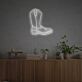 Abstraktes LED Neonschild mit Stiefel Motiv als stilvolle Wandbeleuchtung für Wohnzimmer Bar Café oder moderne Raumdekoration