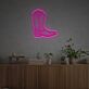Abstraktes LED Neonschild mit Stiefel Motiv als stilvolle Wandbeleuchtung für Wohnzimmer Bar Café oder moderne Raumdekoration