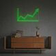 Wachstumsdiagramm mit Pfeil LED-Neonschild Büro Homeoffice
