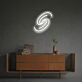 Abstraktes Spiral Symbol LED-Neonschild Wohnzimmer Büro