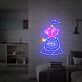 Comicfigur mit Herzaugen LED-Neonschild Gaming Wohnzimmer