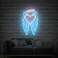 Herz mit Engelsflügeln und Heiligenschein LED-Neonschild Wohnzimmer Schlafzimmer
