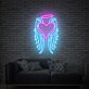 Herz mit Engelsflügeln und Heiligenschein LED-Neonschild Wohnzimmer Schlafzimmer