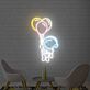 Astronaut mit Luftballons LED-Neonschild für Wohnzimmer oder Kinderzimmer