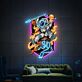 Astronaut reitet auf feuerspeiendem Cyborg-Tiger LED-Neonschild mit UV-Druck Gaming Wohnzimmer