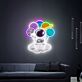 Light Up Your Space Adventures: Astronauts Sitting On Cloud Space UV Neon Sign Perfect for Kids’ Rooms, Home Offices, and Sci-Fi Themed Parties.