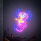 Axolotl mit Nudelschüssel LED-Neonschild für Restaurant und Wohnzimmer